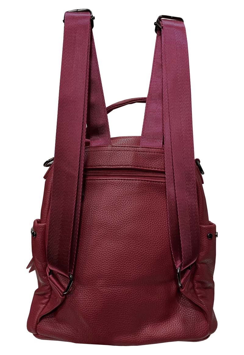 MOCHILA CUERO CRU45 ROJO - 3