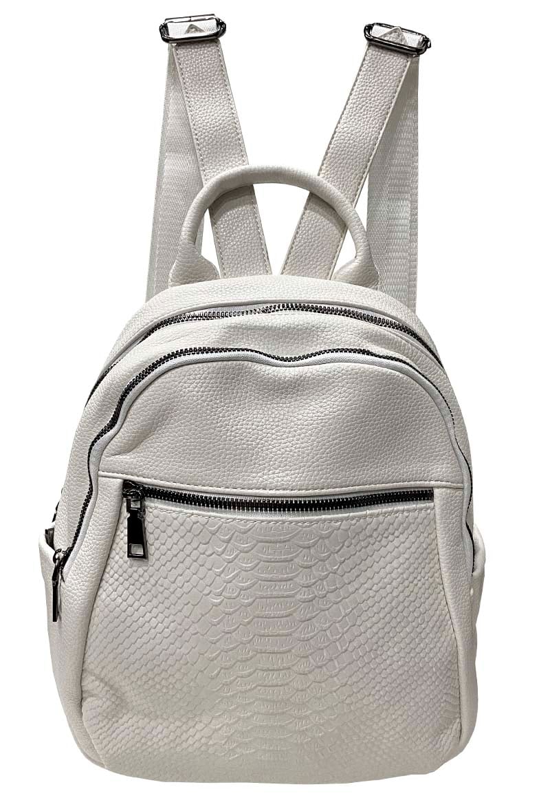 MOCHILA CUERO CRU47 BLANCO - 1