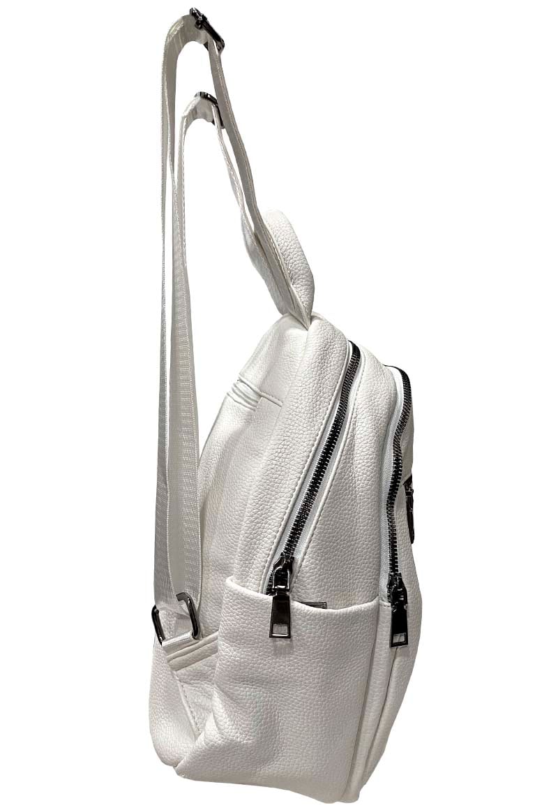 MOCHILA CUERO CRU47 BLANCO - 2