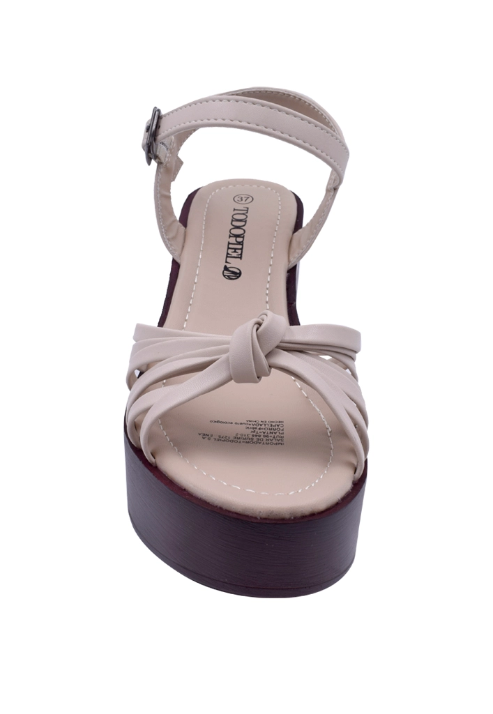 SANDALIAS MUJER TODOPIEL BEIGE ECOCUERO ZAZ74 - 3