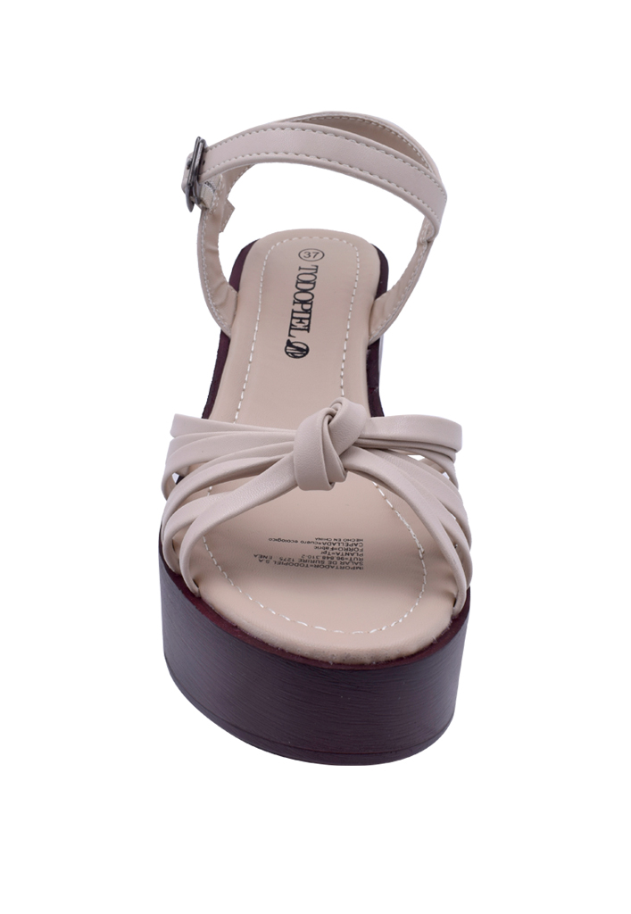 SANDALIAS MUJER TODOPIEL BEIGE ECOCUERO ZAZ74 - 3
