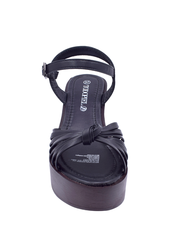 SANDALIAS MUJER TODOPIEL NEGRO ECOCUERO ZAZ74 - 3