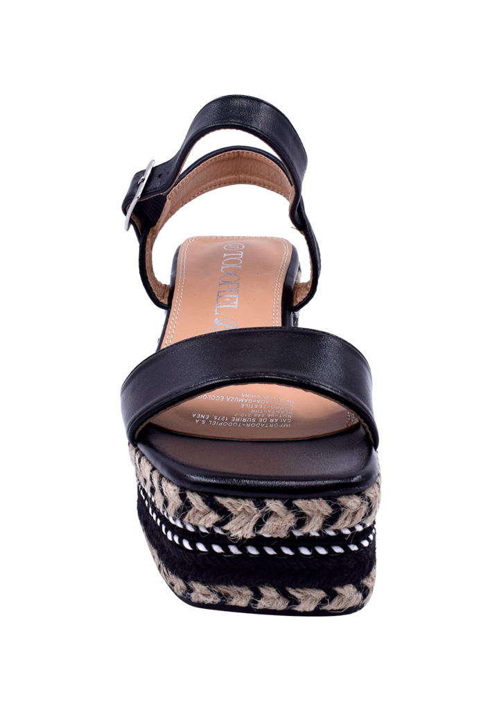 SANDALIAS MUJER TODOPIEL NEGRO ECOCUERO ZAZ85 - 3