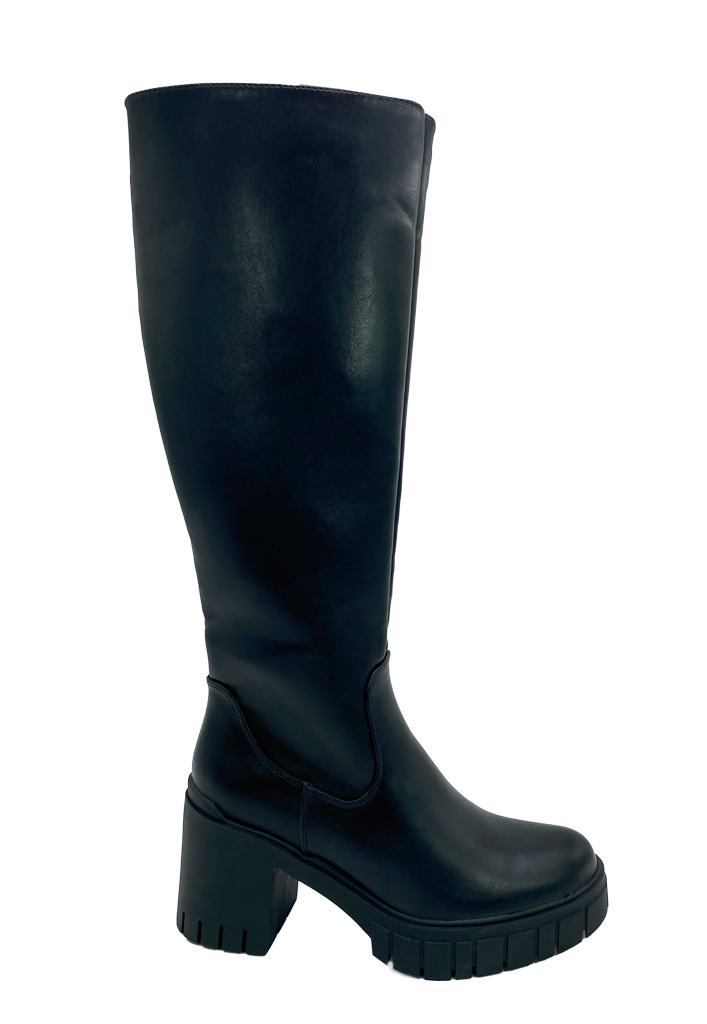 BOTAS MUJER TODOPIEL NEGRO ZB001 ECOCUERO - 1