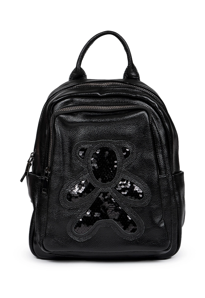 MOCHILA CUERO CRU46 NEGRO - 1