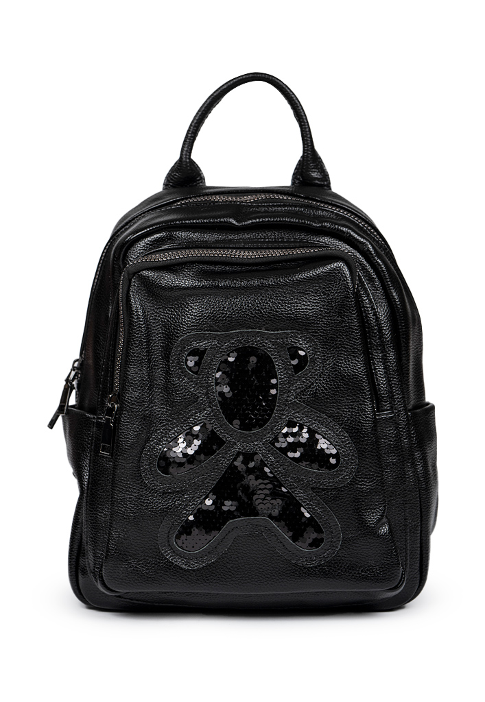 MOCHILA CUERO CRU46 NEGRO - 1