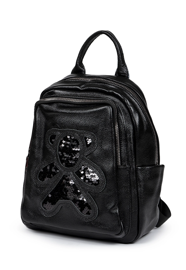 MOCHILA CUERO CRU46 NEGRO - 2