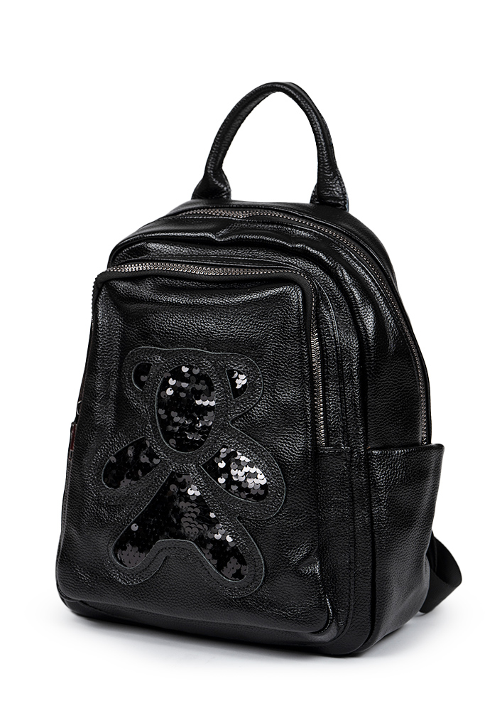 MOCHILA CUERO CRU46 NEGRO - 2