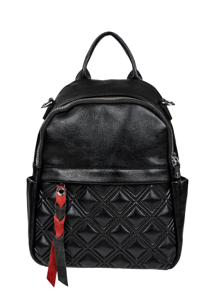 MOCHILA CUERO CRU42 NEGRO - 1