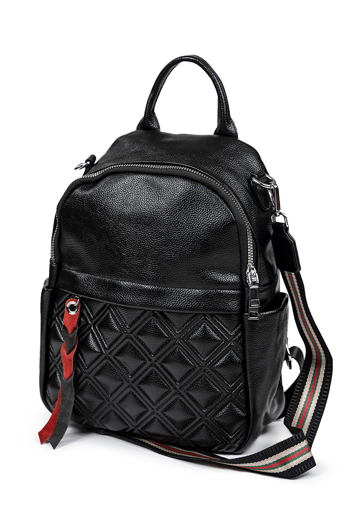MOCHILA CUERO CRU42 NEGRO - 2
