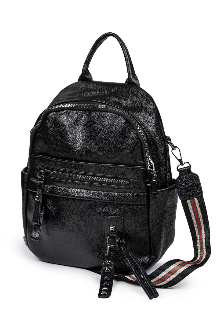 MOCHILA CUERO CRU44 NEGRO - 2