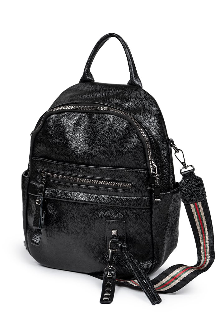 MOCHILA CUERO CRU44 NEGRO - 2