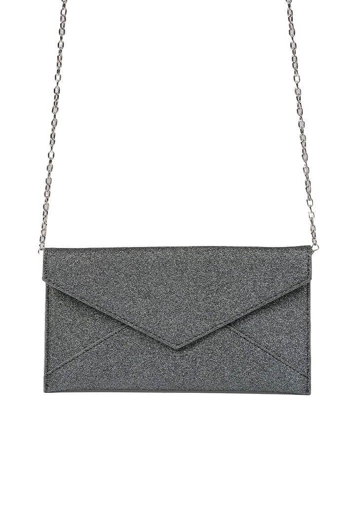 CARTERA DE FIESTA CRX30 PLATA ECOCUERO - 1
