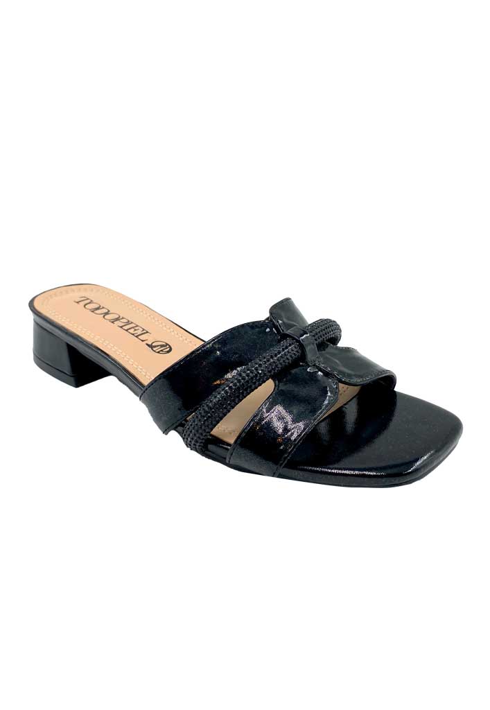 SANDALIA MUJER TODOPIEL NEGRO ZB022 ECOCUERO - 2
