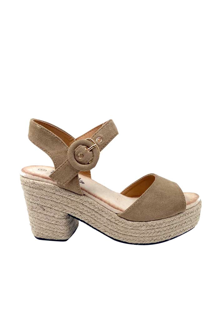 SANDALIA MUJER TODOPIEL BEIGE ZB019 GAMUZA ECOLÓGICA - 1