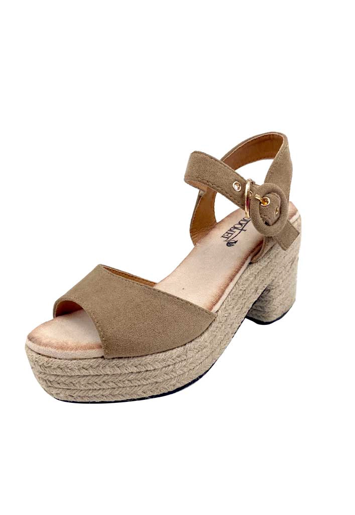 SANDALIA MUJER TODOPIEL BEIGE ZB019 GAMUZA ECOLÓGICA - 4