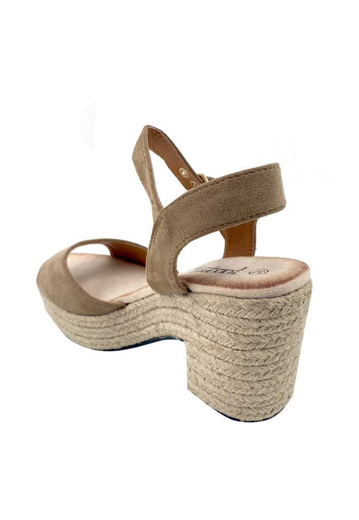 SANDALIA MUJER TODOPIEL BEIGE ZB019 GAMUZA ECOLÓGICA - 5