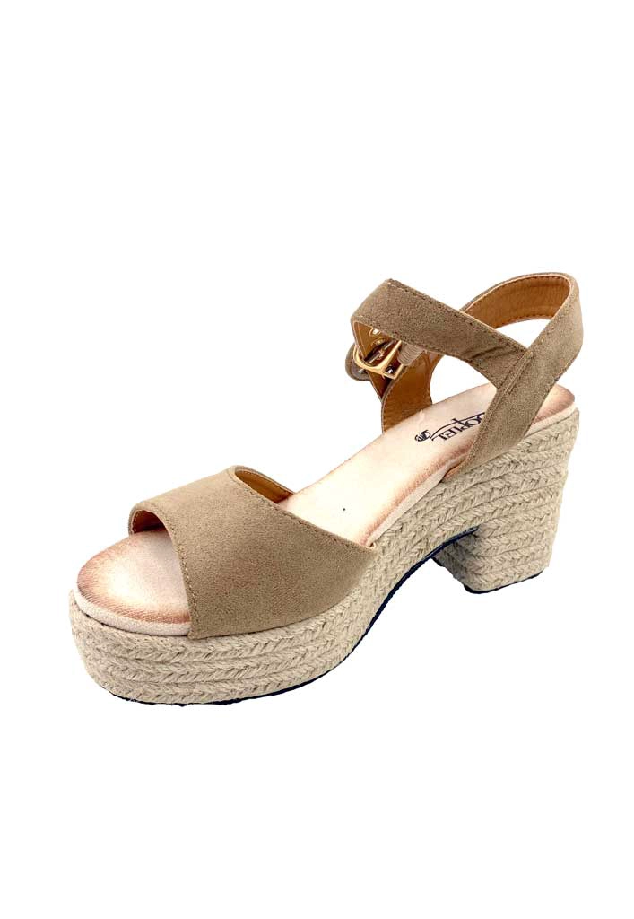 SANDALIA MUJER TODOPIEL BEIGE ZB019 GAMUZA ECOLÓGICA - 6