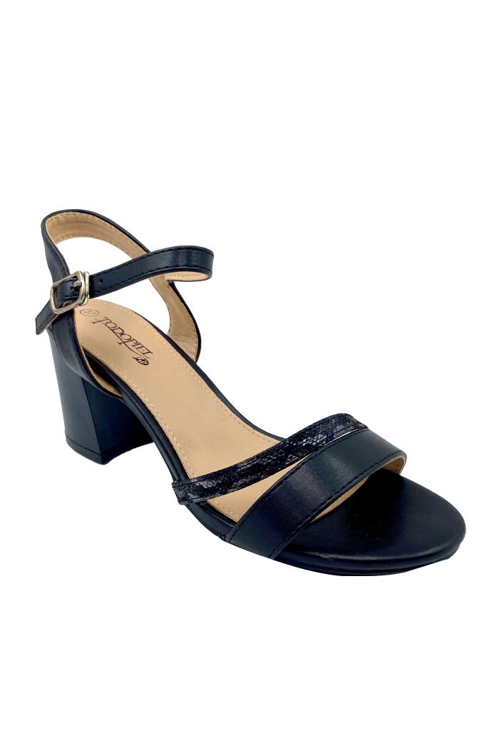 SANDALIA MUJER TODOPIEL NEGRO ZB016 ECOCUERO - 2
