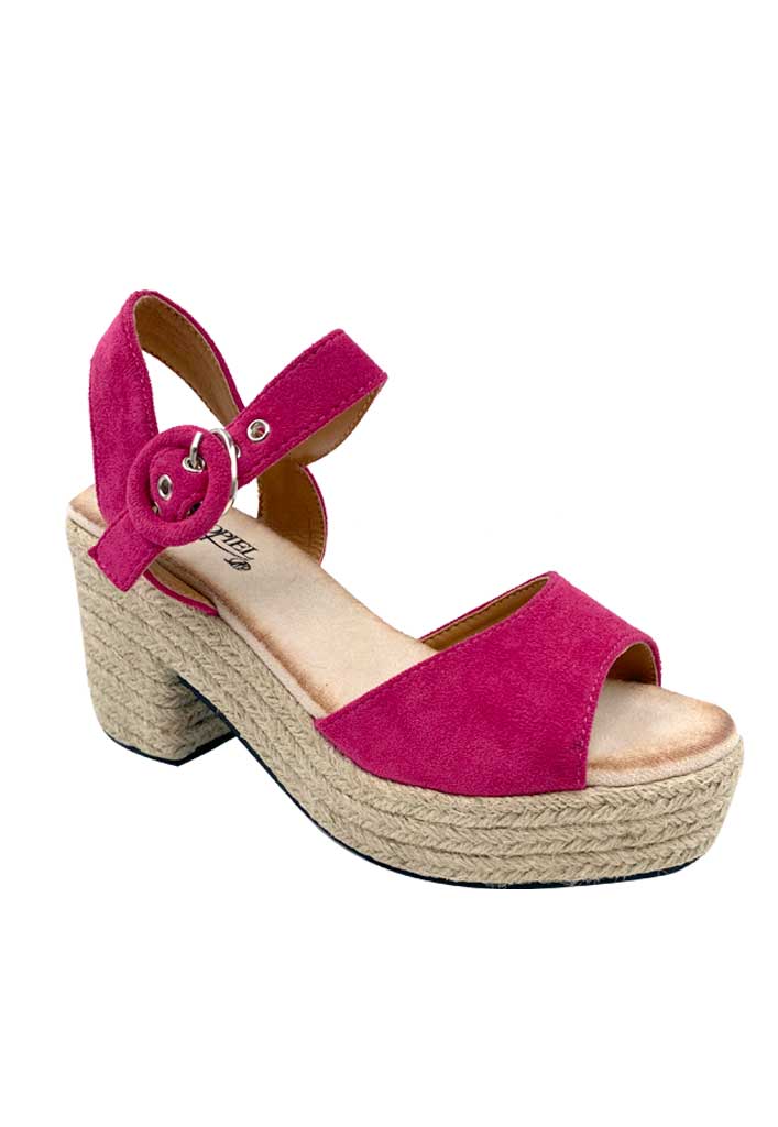 SANDALIA MUJER TODOPIEL FUCSIA ZB019 GAMUZA ECOLÓGICA - 2