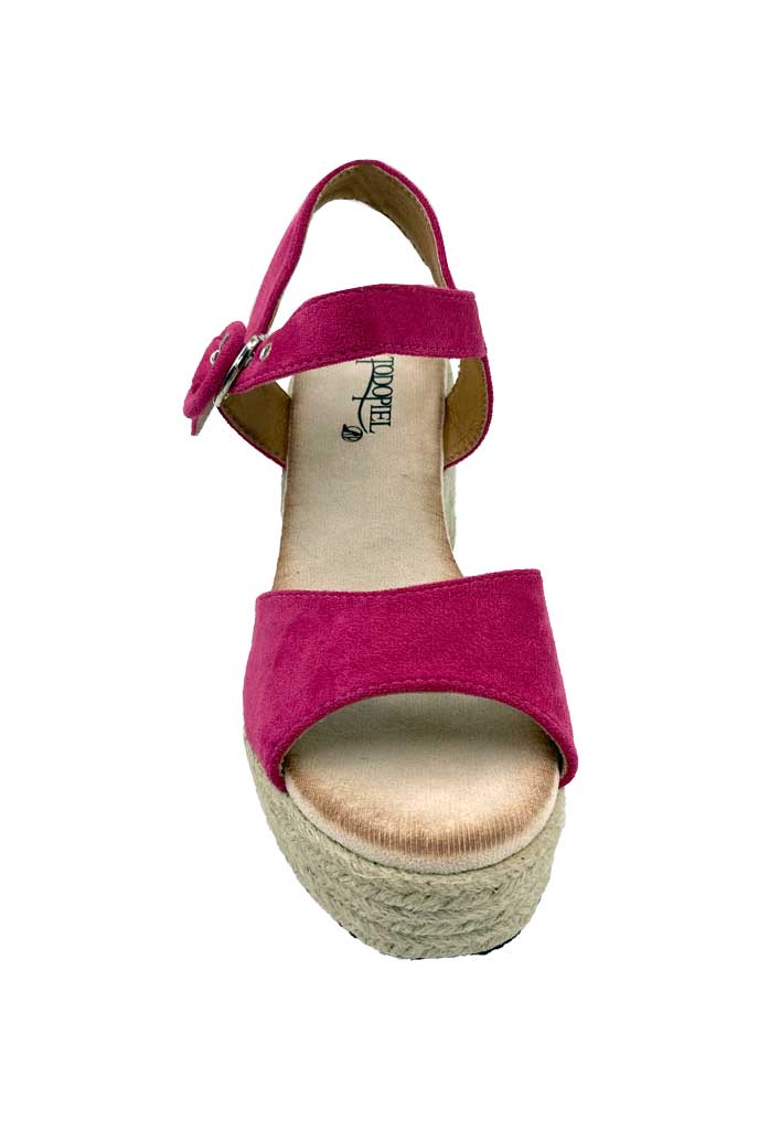 SANDALIA MUJER TODOPIEL FUCSIA ZB019 GAMUZA ECOLÓGICA - 3
