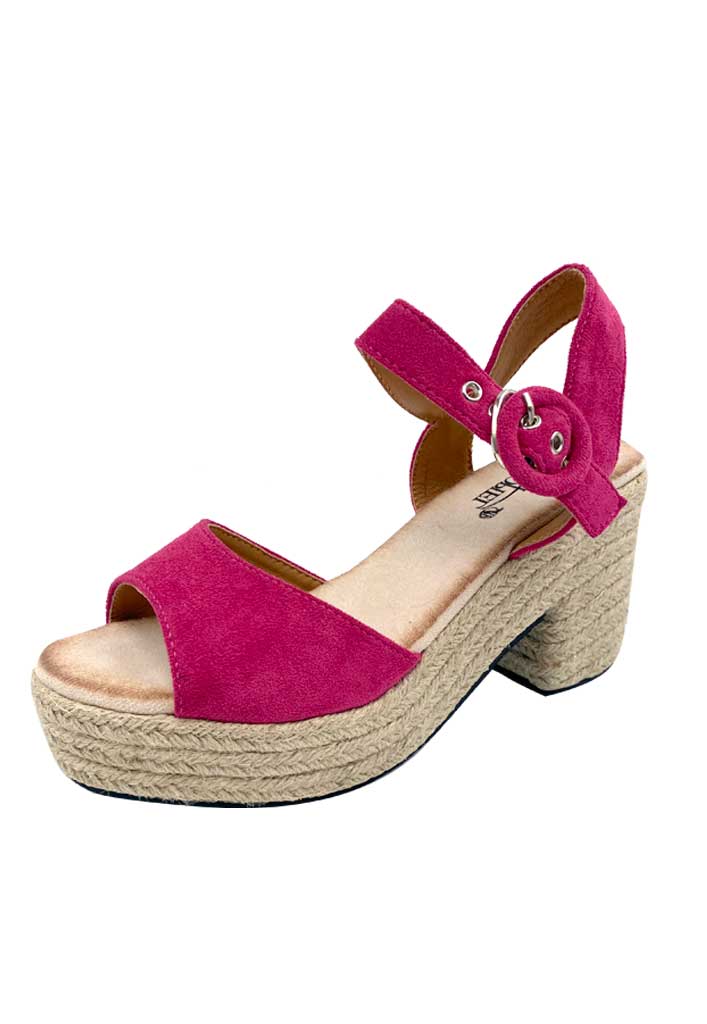 SANDALIA MUJER TODOPIEL FUCSIA ZB019 GAMUZA ECOLÓGICA - 4