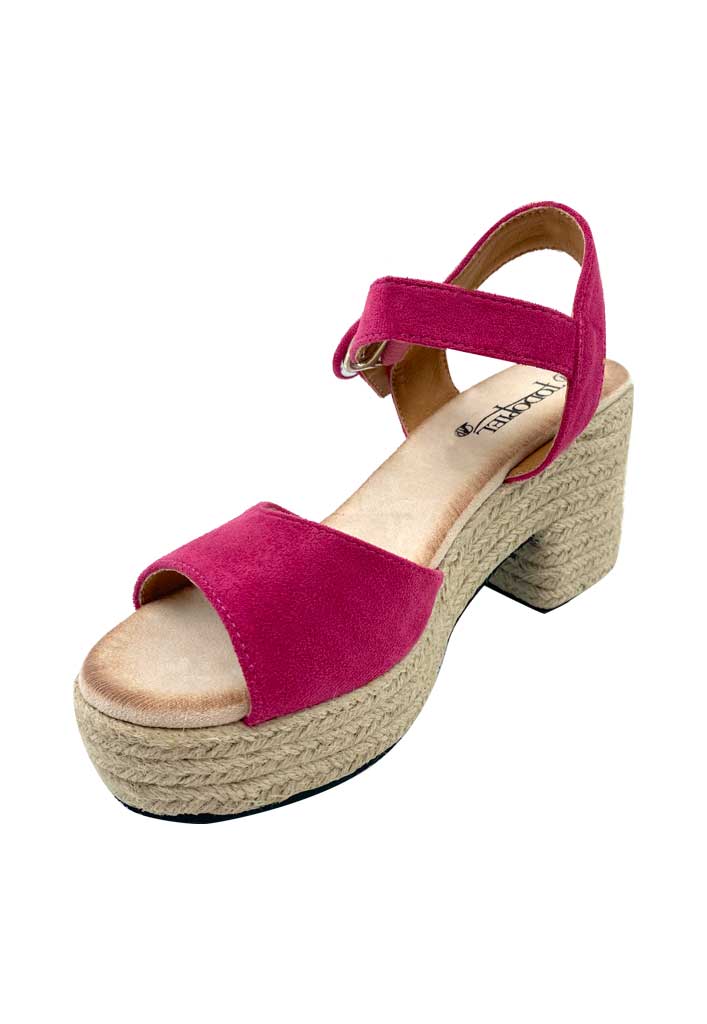 SANDALIA MUJER TODOPIEL FUCSIA ZB019 GAMUZA ECOLÓGICA - 5