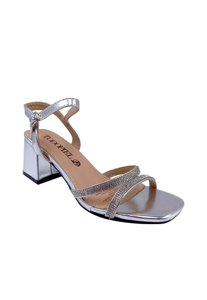 SANDALIA MUJER TODOPIEL PLATA ZB021 ECOCUERO - 2