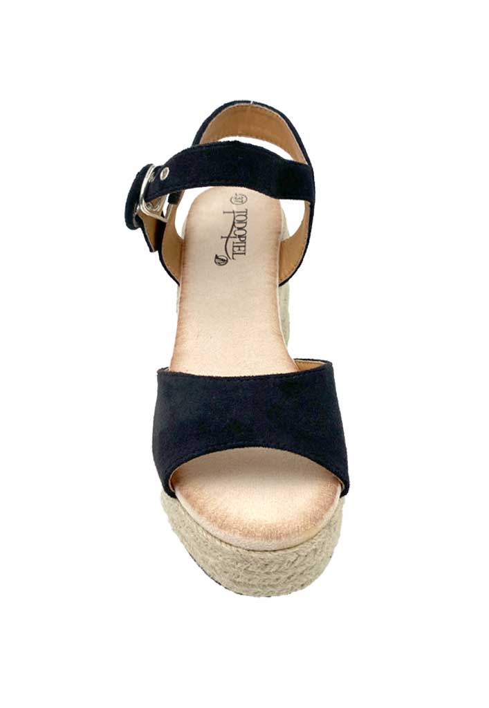 SANDALIA MUJER TODOPIEL NEGRO ZB019 GAMUZA ECOLÓGICA - 3