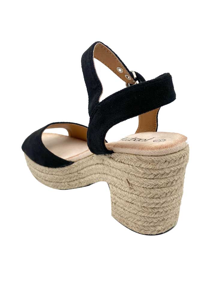 SANDALIA MUJER TODOPIEL NEGRO ZB019 GAMUZA ECOLÓGICA - 6