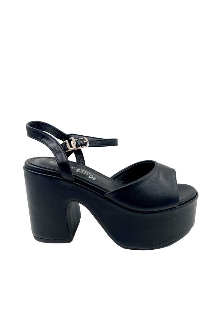 SANDALIA MUJER TODOPIEL NEGRO ZB017 ECOCUERO - 1