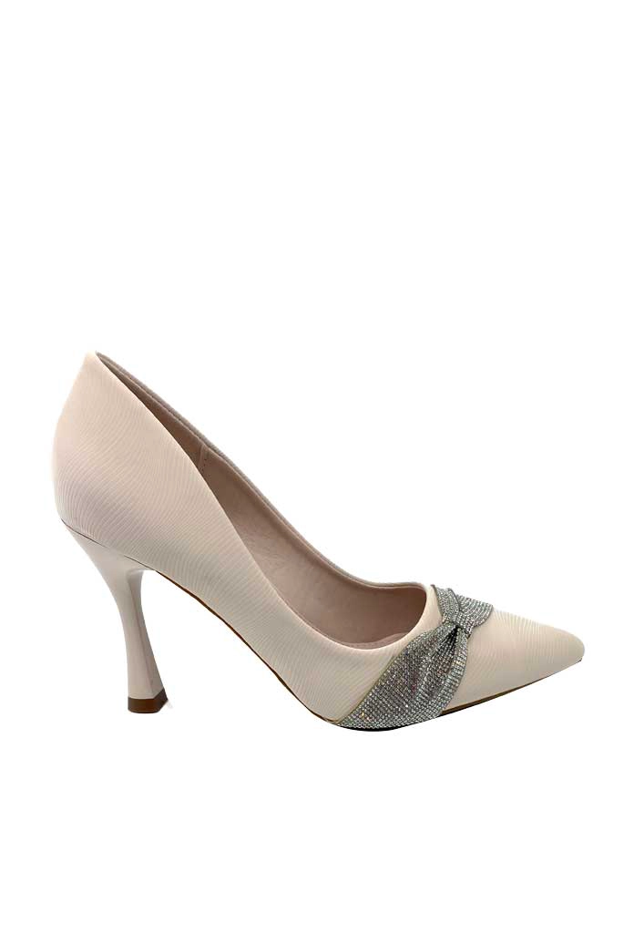 ZAPATO DE TACO ECOCUERO ZB013 BEIGE - 1