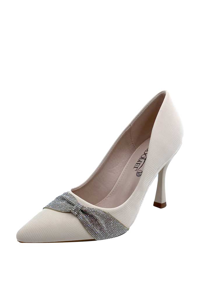 ZAPATO DE TACO ECOCUERO ZB013 BEIGE - 4