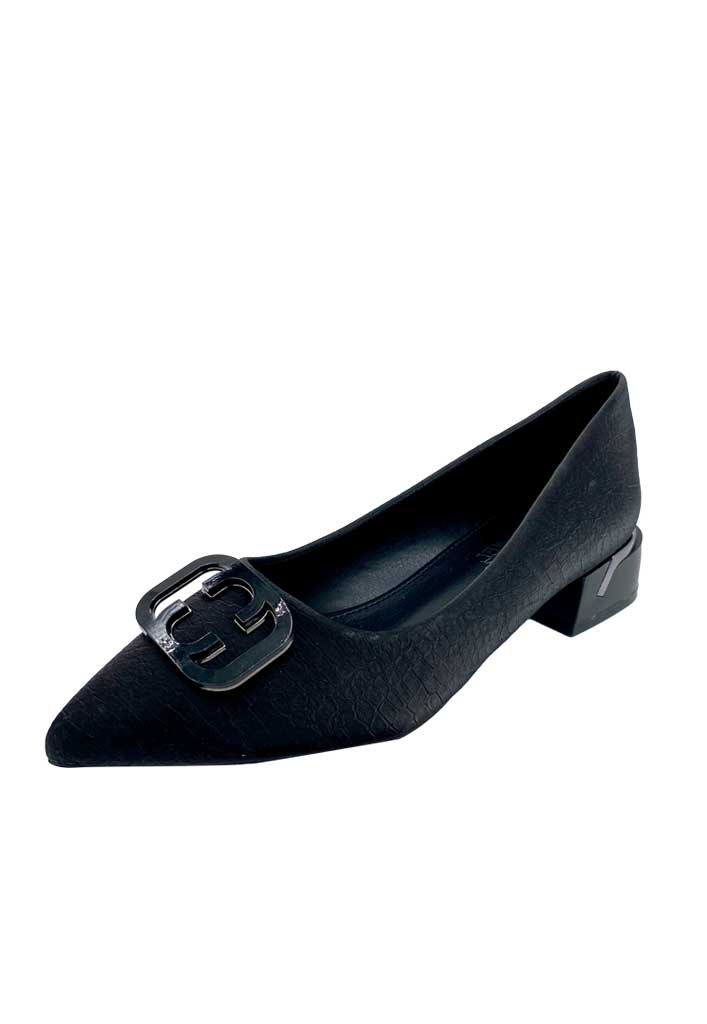 ZAPATO DE TACO ECOCUERO ZB011 NEGRO - 4