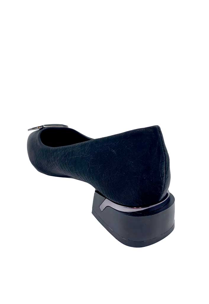 ZAPATO DE TACO ECOCUERO ZB011 NEGRO - 5