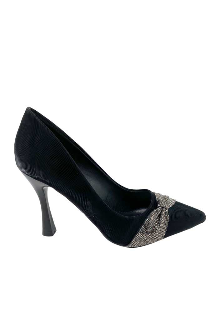 ZAPATO DE TACO ECOCUERO ZB013 NEGRO - 1