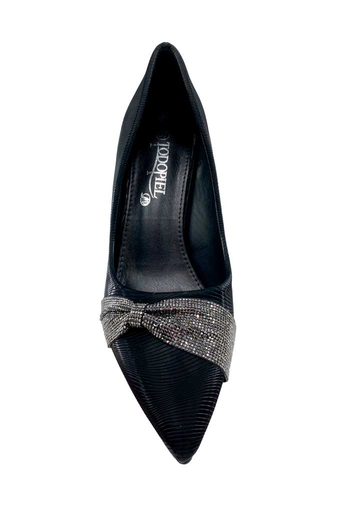 ZAPATO DE TACO ECOCUERO ZB013 NEGRO - 3