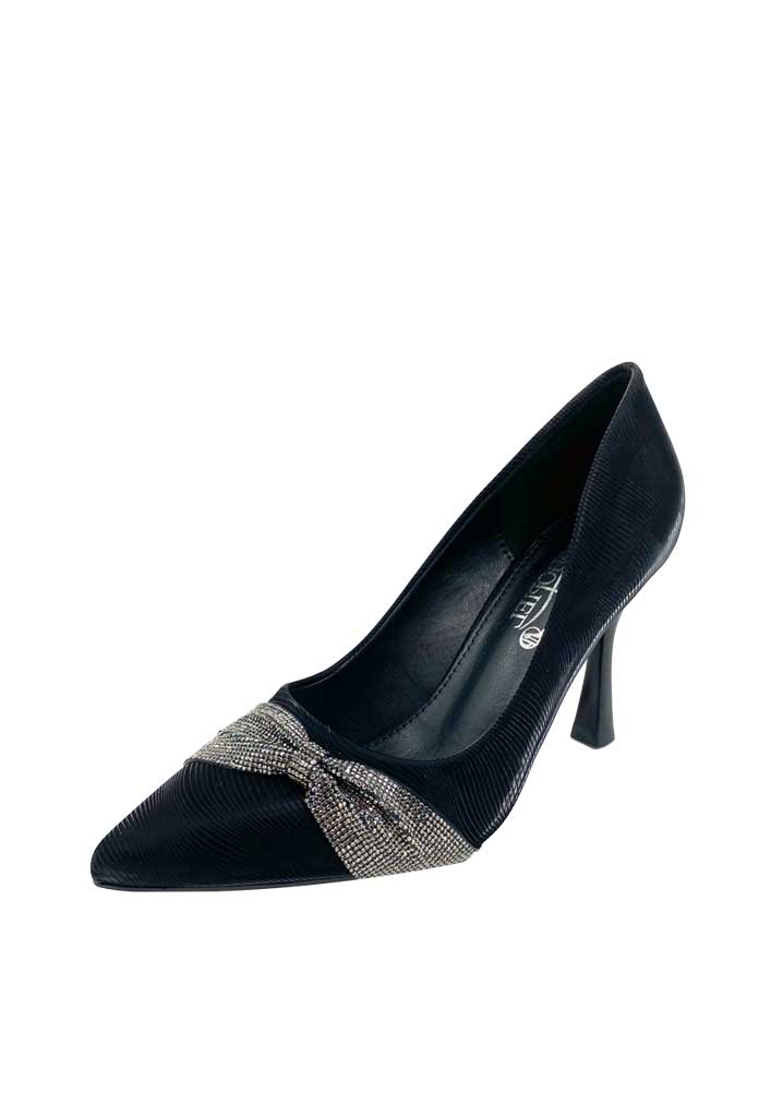 ZAPATO DE TACO ECOCUERO ZB013 NEGRO - 4