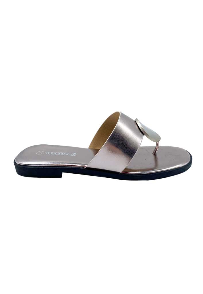 SANDALIA MUJER TODOPIEL PLATA ZB036 ECOCUERO - 1