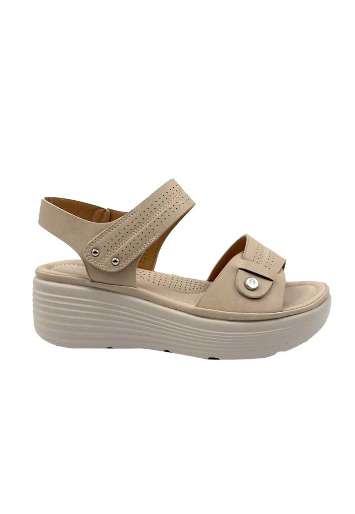 SANDALIA MUJER TODOPIEL BEIGE ZB027 - 1