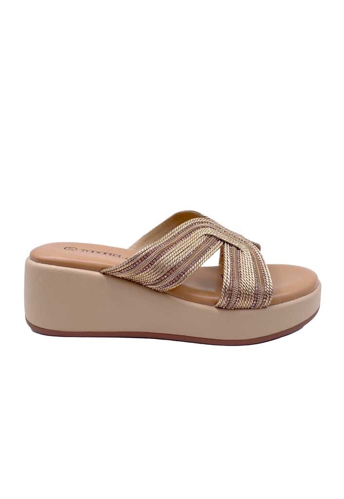 SANDALIA MUJER TODOPIEL BEIGE ZB026 - 1