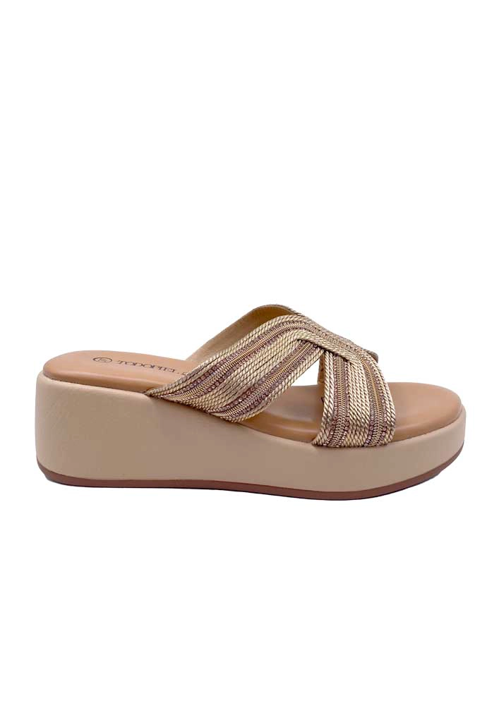 SANDALIA MUJER TODOPIEL BEIGE ZB026 - 1