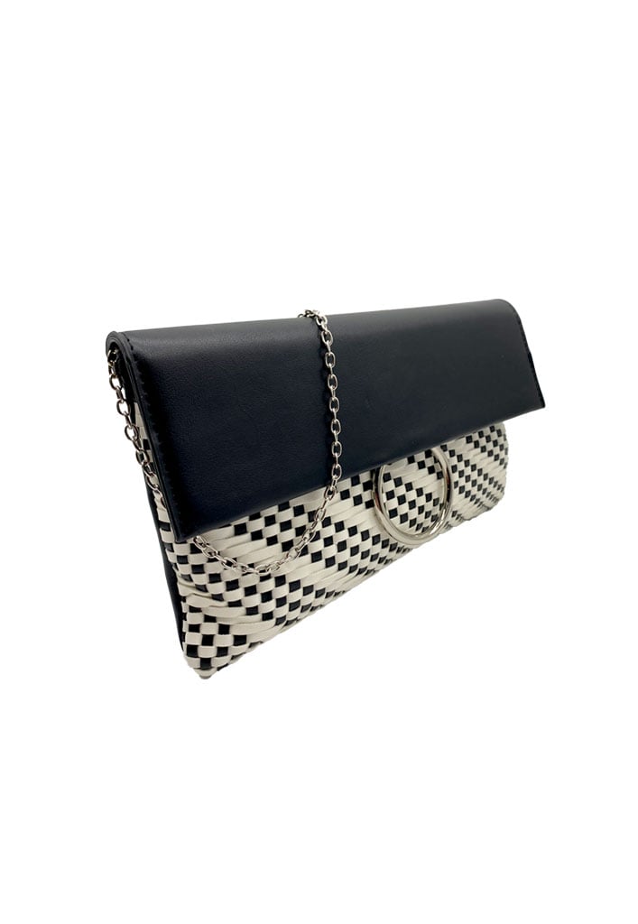 CARTERA DE FIESTA ECOCUERO NEGRO CRS20 - 3