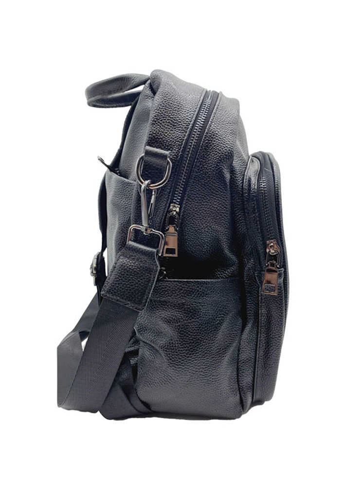 MOCHILA CUERO NEGRO CRU74 - 2