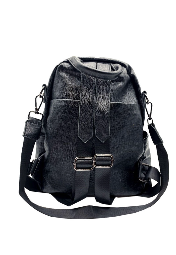 MOCHILA CUERO NEGRO CRU74 - 4