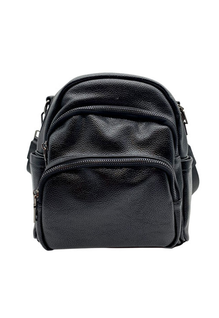 MOCHILA CUERO NEGRO CRU76 - 1