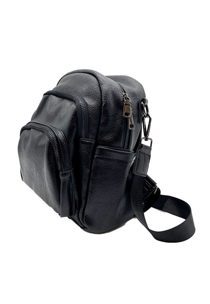 MOCHILA CUERO NEGRO CRU76 - 2