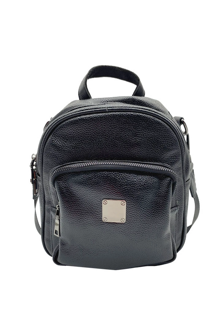 MOCHILA CUERO NEGRO CRU75 - 1
