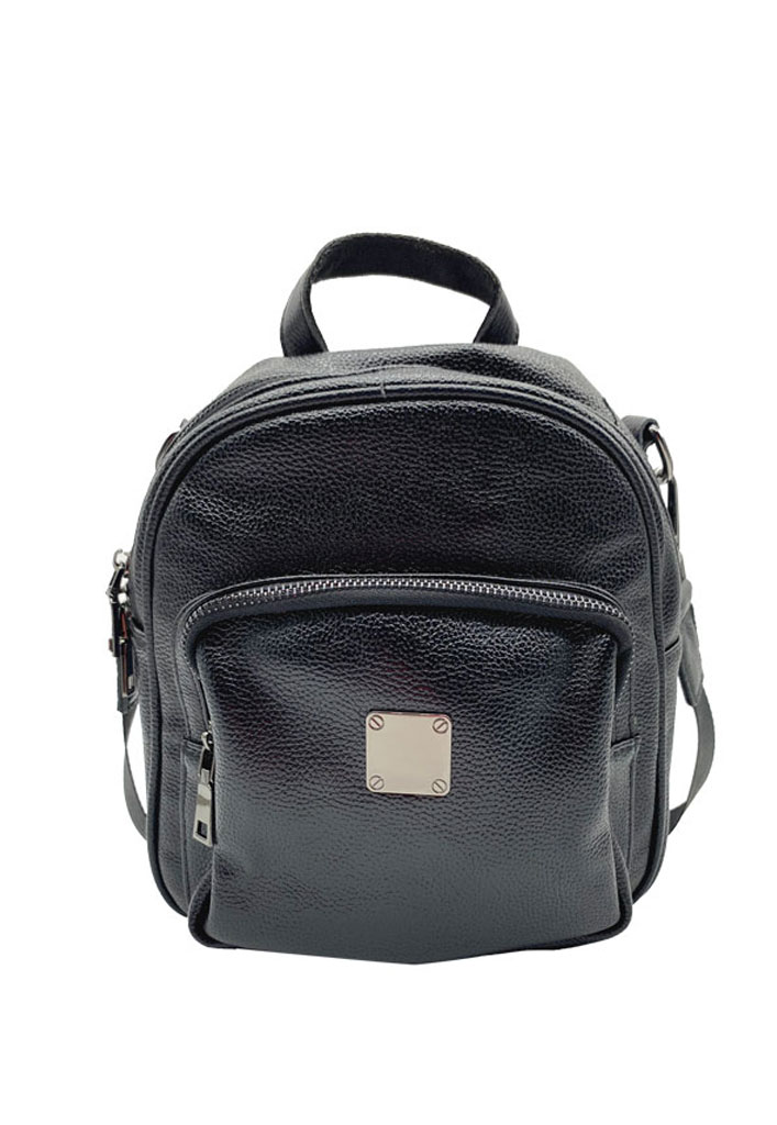 MOCHILA CUERO NEGRO CRU75 - 1