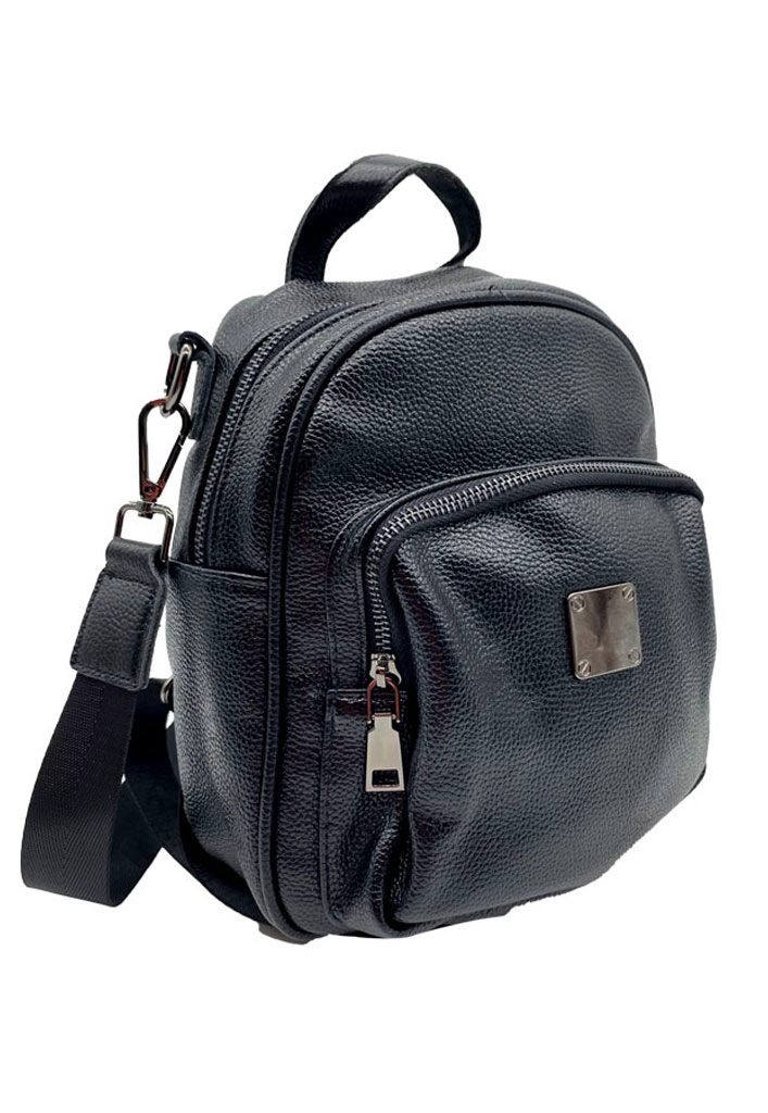 MOCHILA CUERO NEGRO CRU75 - 2